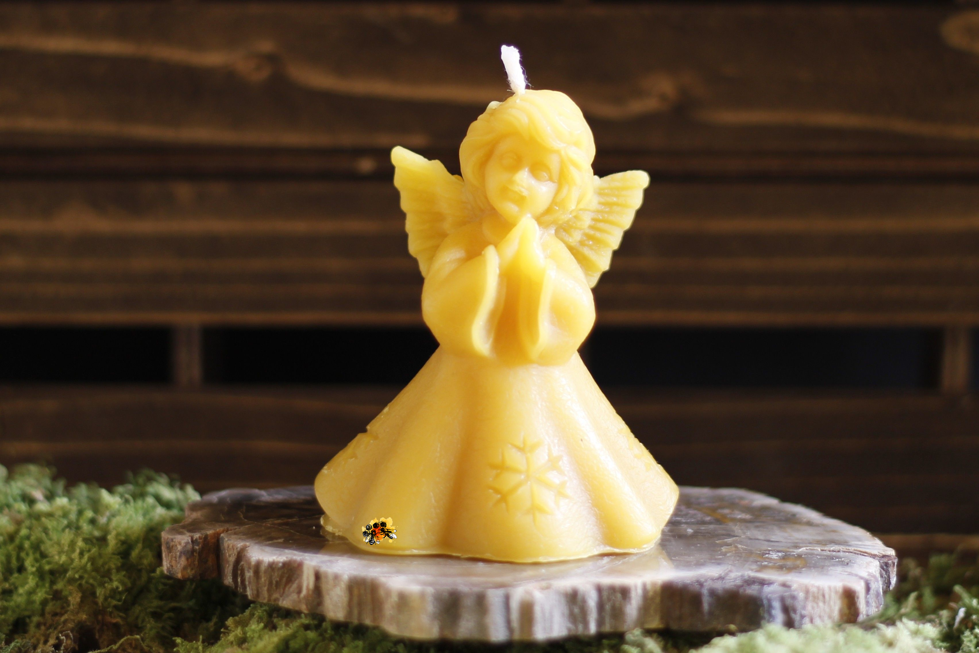 Engel "Hildegard" Bienenwachskerze