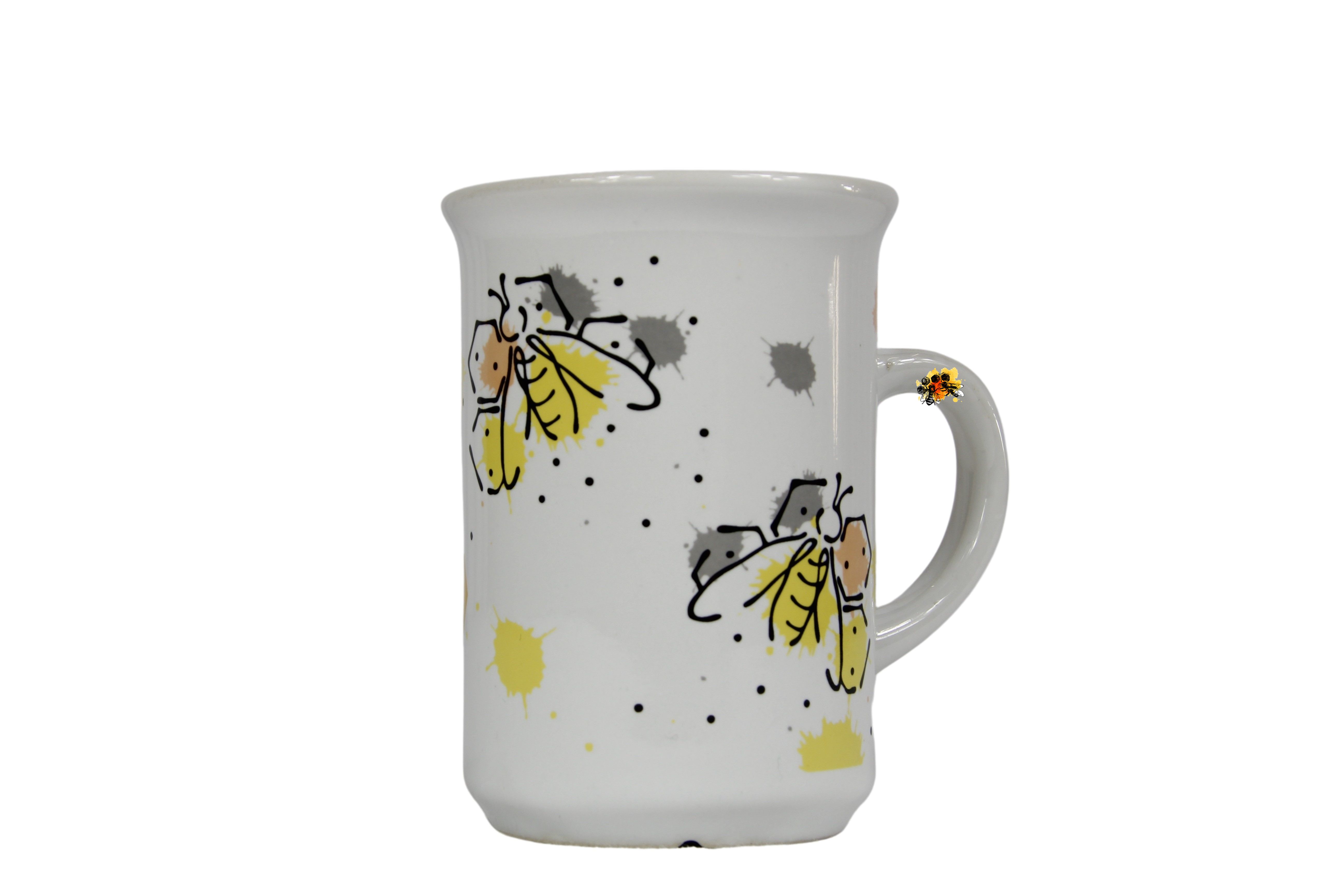 Tasse "Weiß mit Bienenmotiv" Tasse "Weiß mit Bienenmotiv"