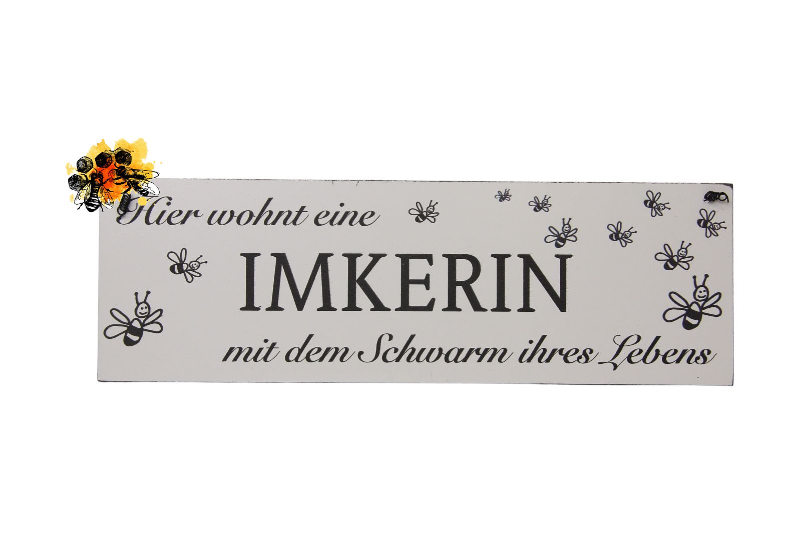 Dekoschild "Hier wohnt eine Imkerin" Dekoschild "Hier wohnt eine Imkerin"
