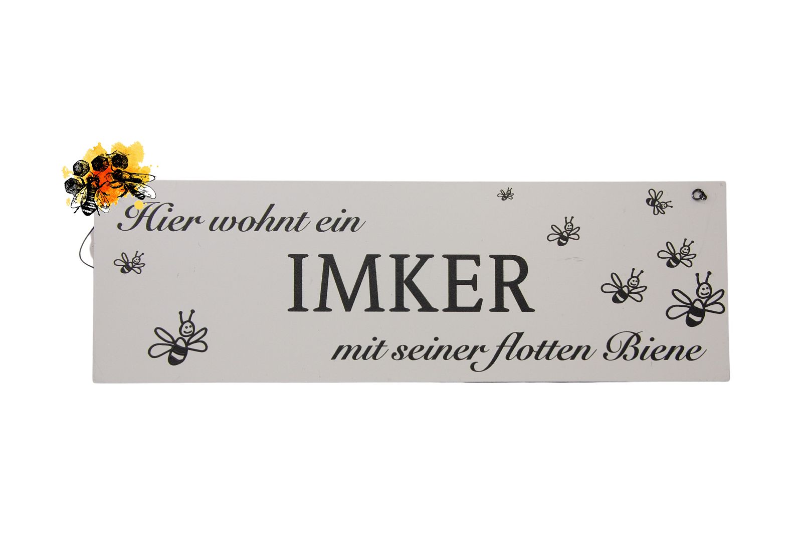 Dekoschild "Hier wohnt ein Imker" V2 Dekoschild "Hier wohnt ein Imker" V2