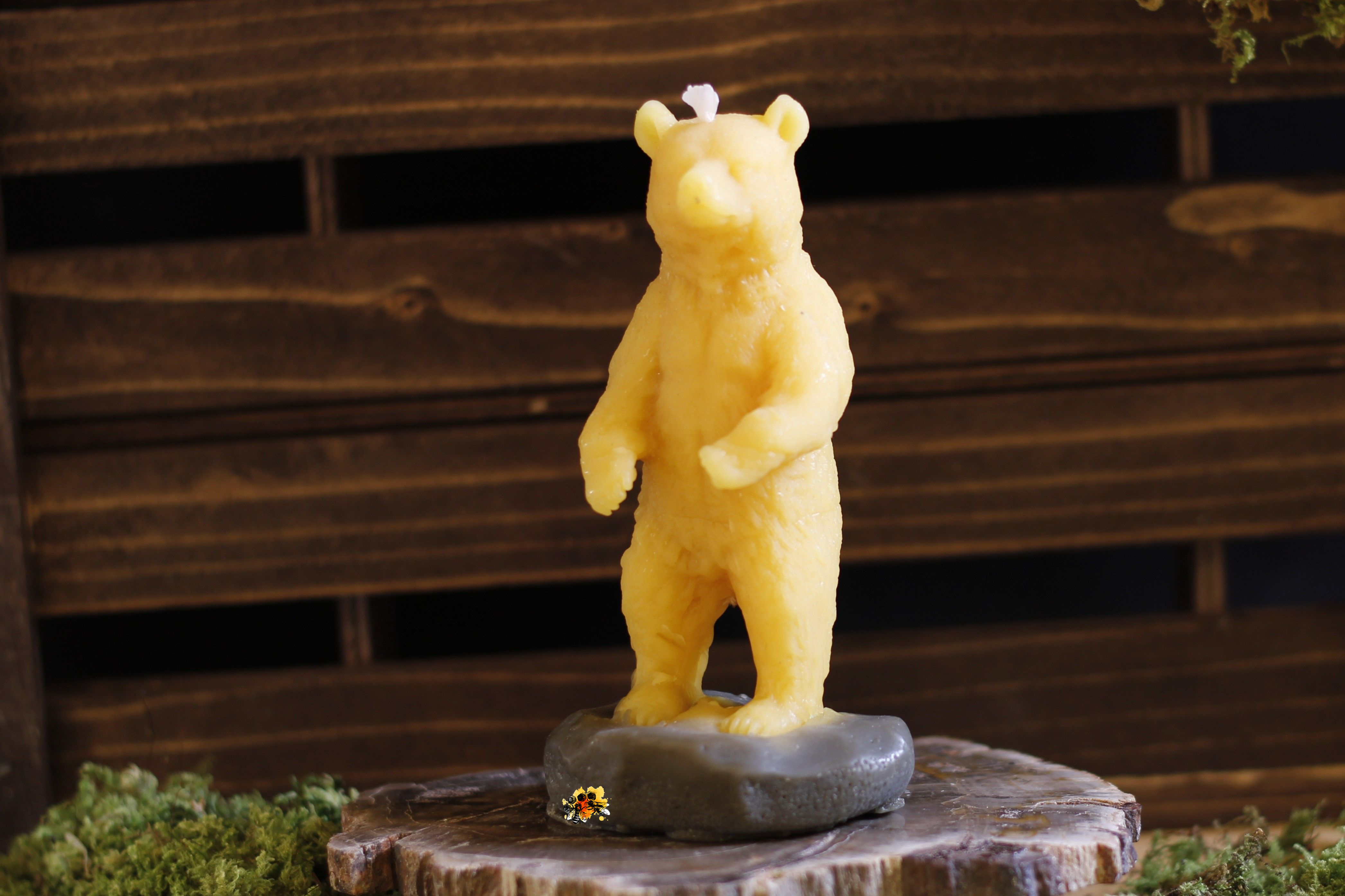 Bär "Henning" Bienenwachskerze