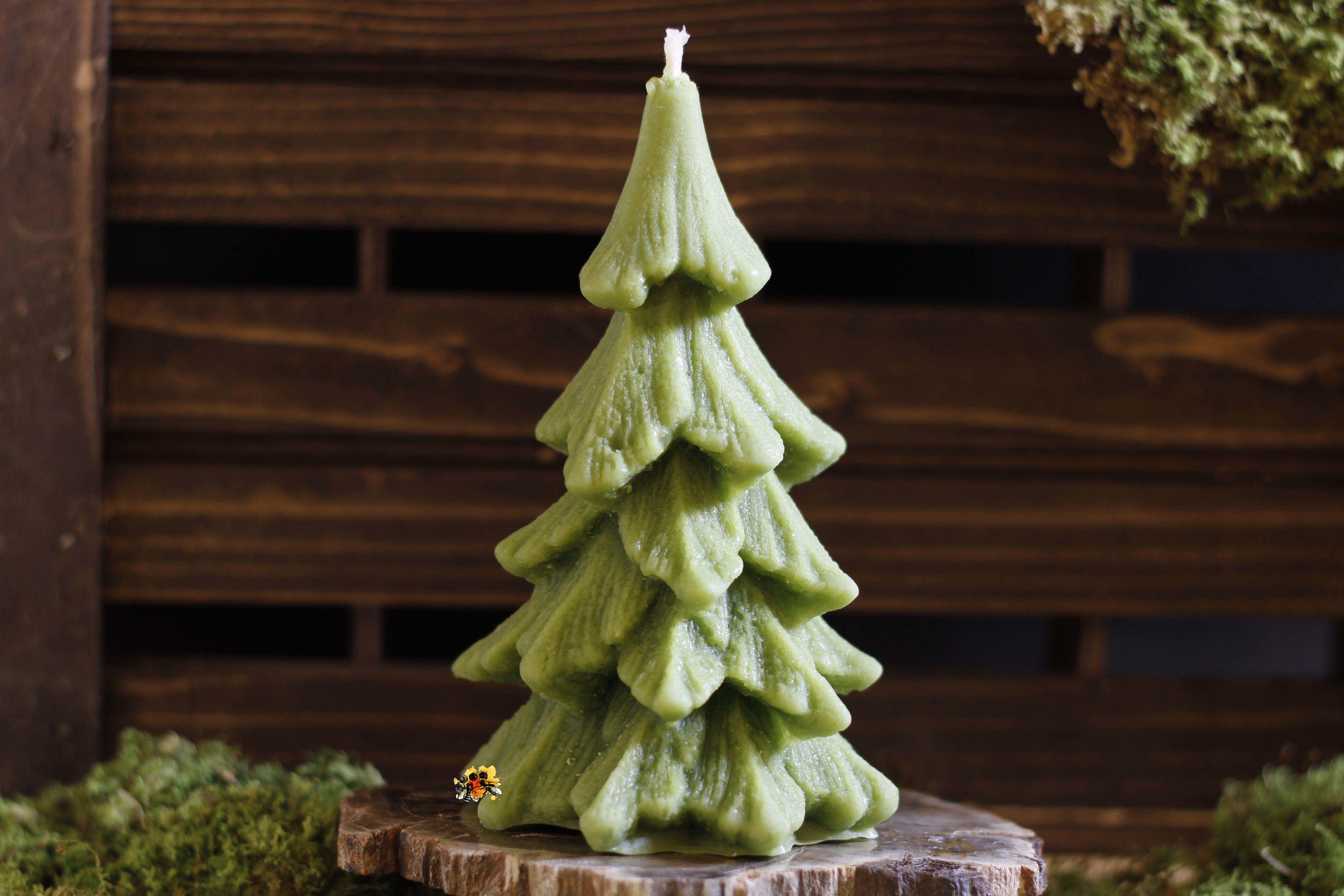 Baum "Fichtenbaum" Bienenwachskerze grün