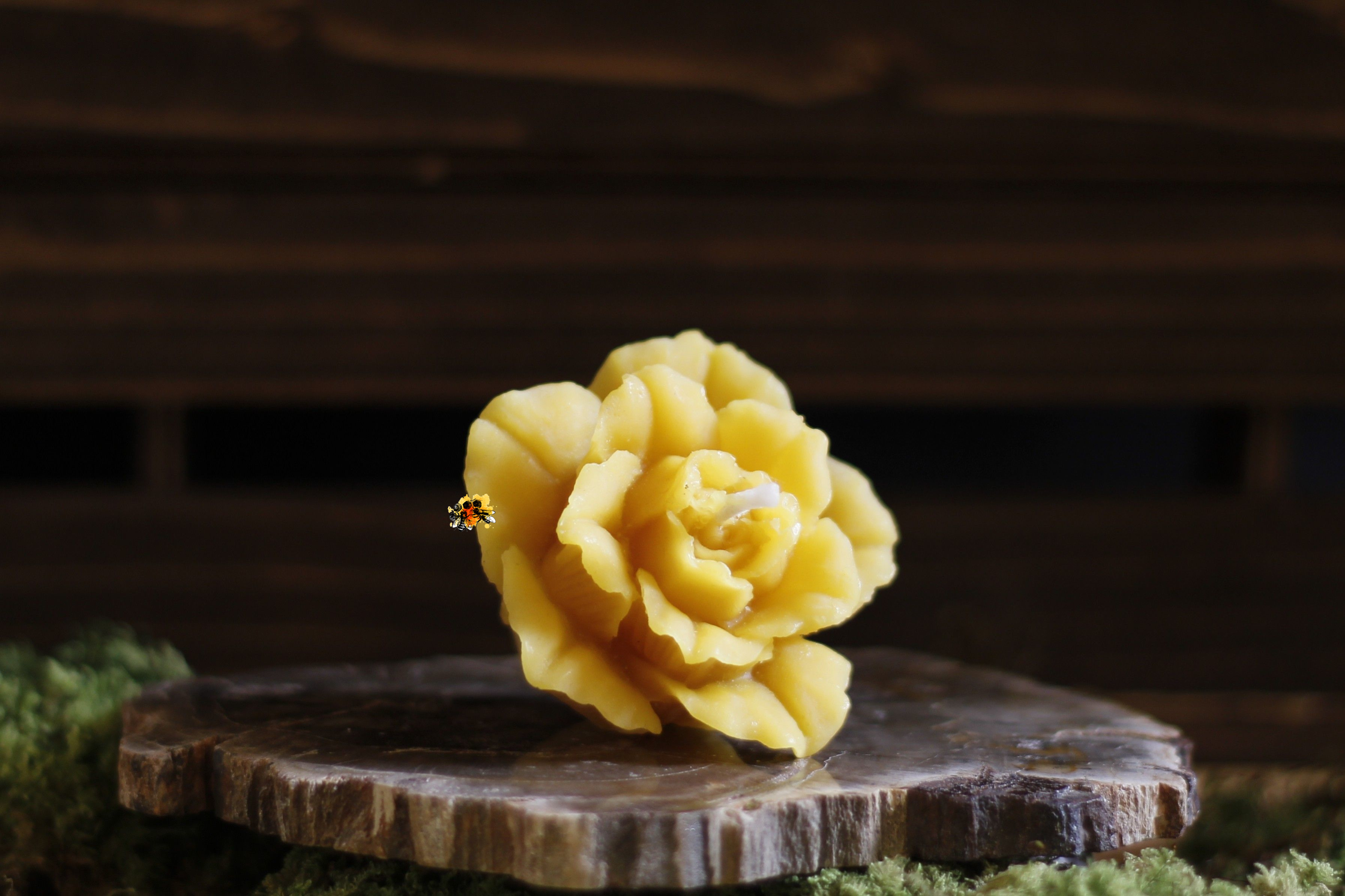 Blüte "Klarissa" Bienenwachskerze