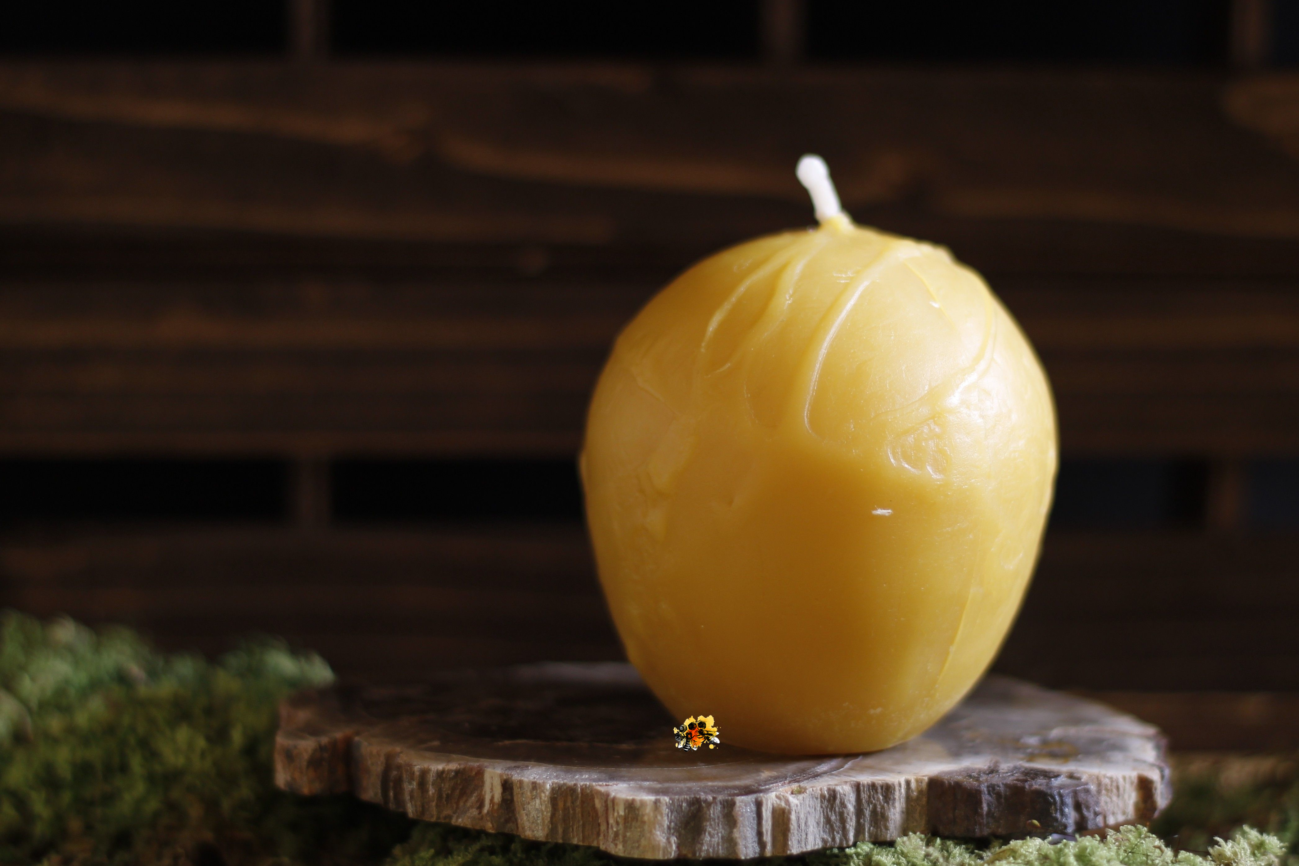 Kugel "Wachstränen" Bienenwachskerze