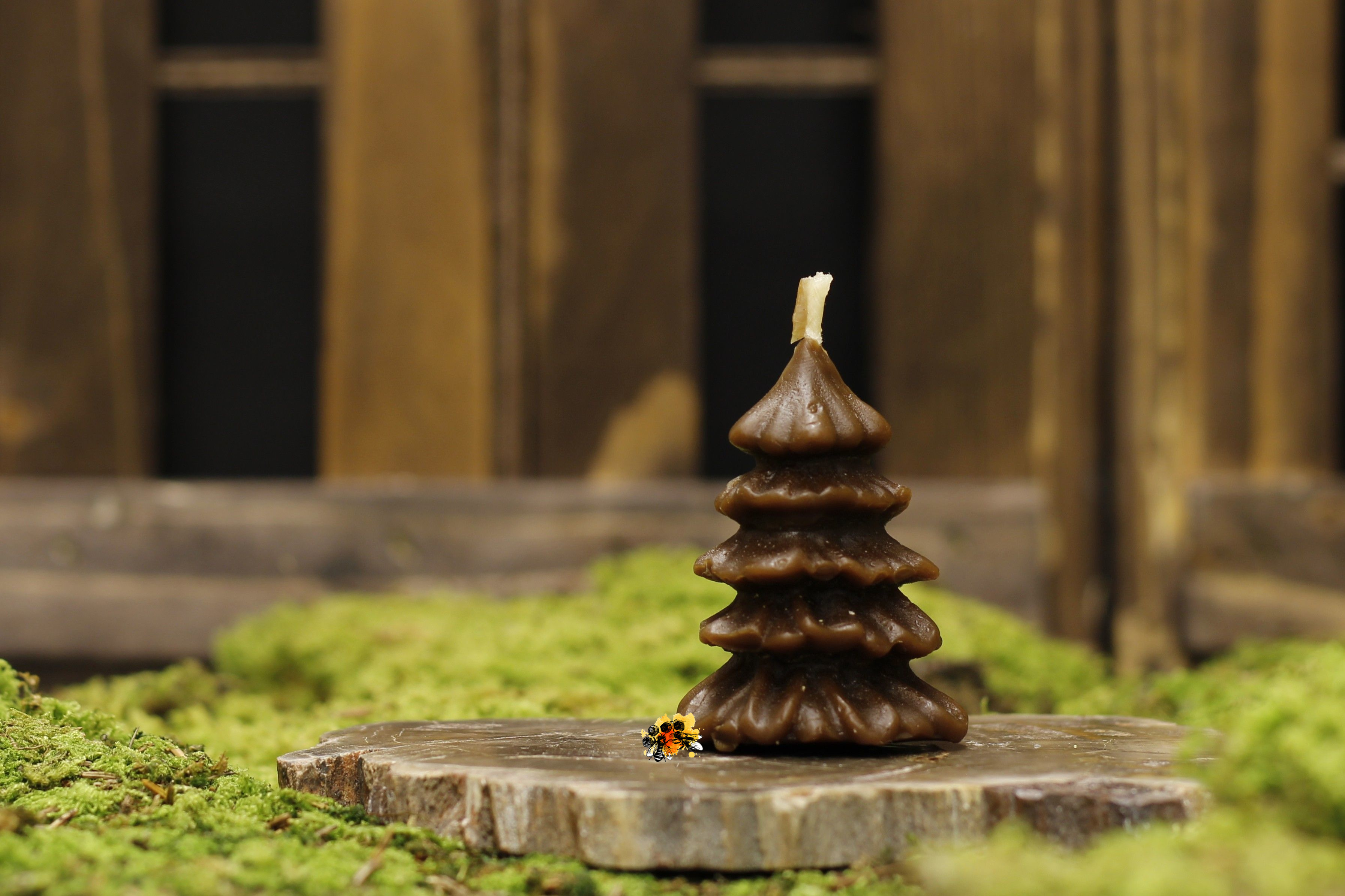 Baum "Glanzbaum" braun Bienenwachskerze