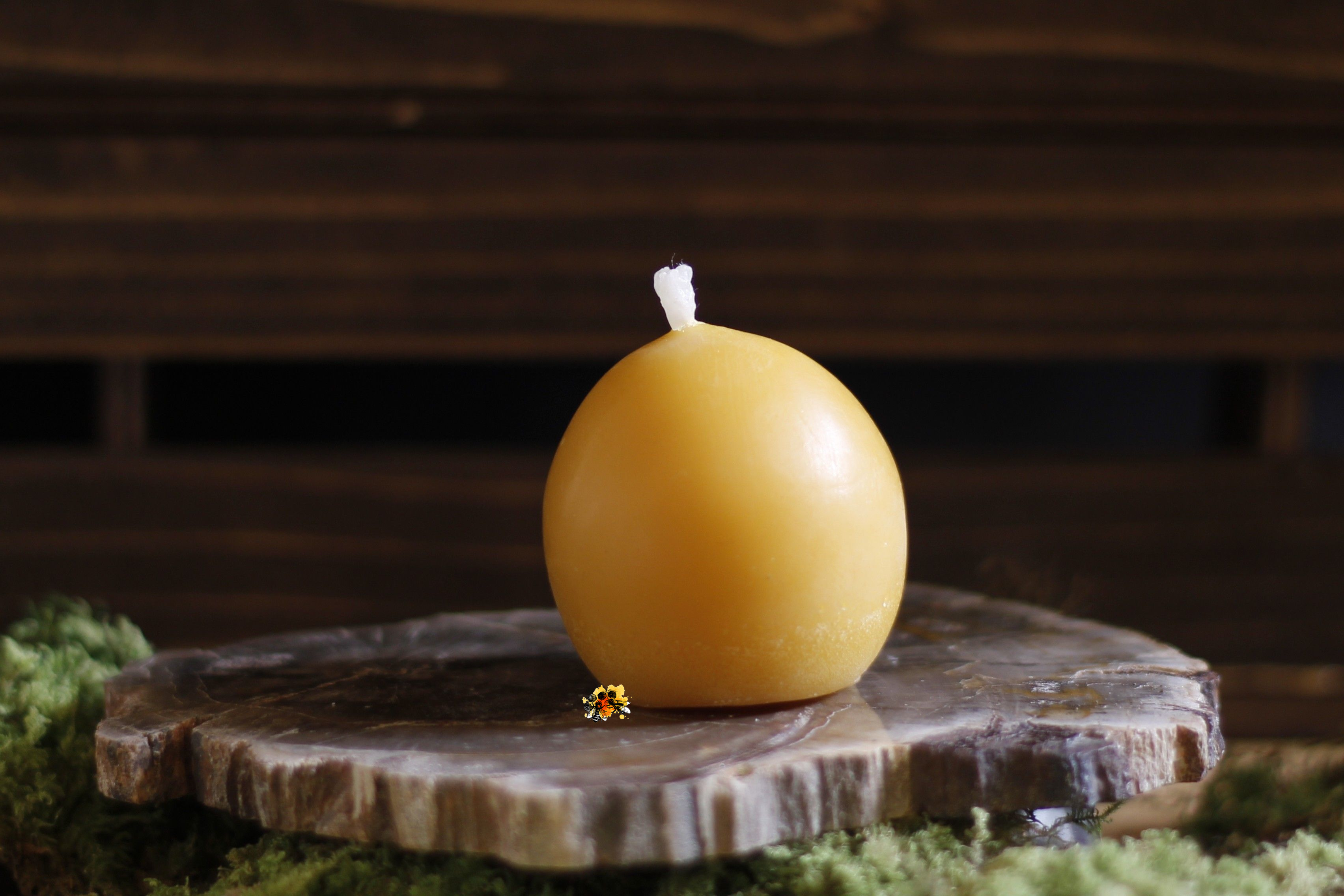 Kugel "Mini" Bienenwachskerze 