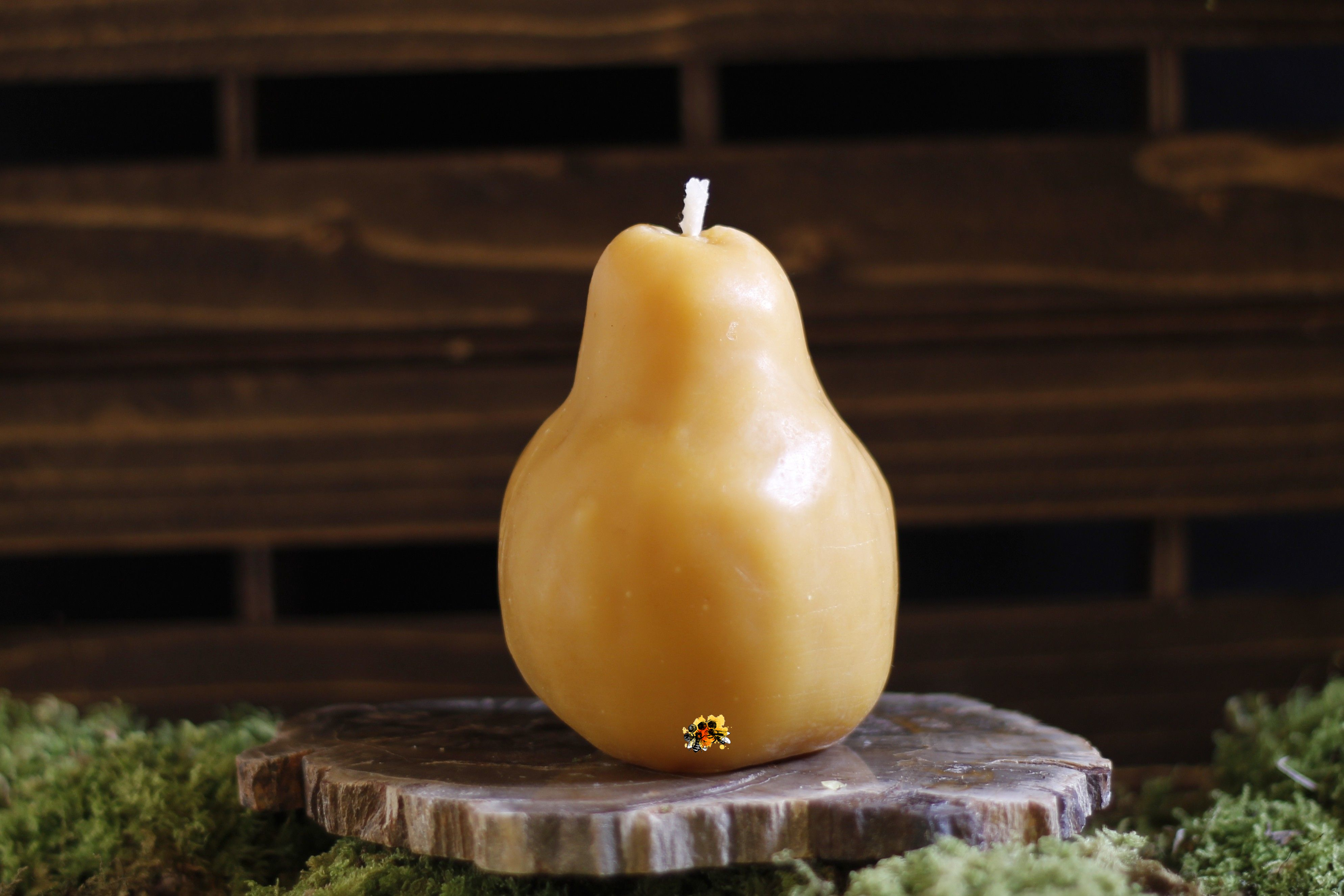 Birne ohne Blatt Bienenwachskerze